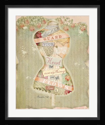Framed Guard Your Heart II Print