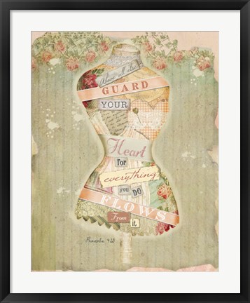 Framed Guard Your Heart II Print