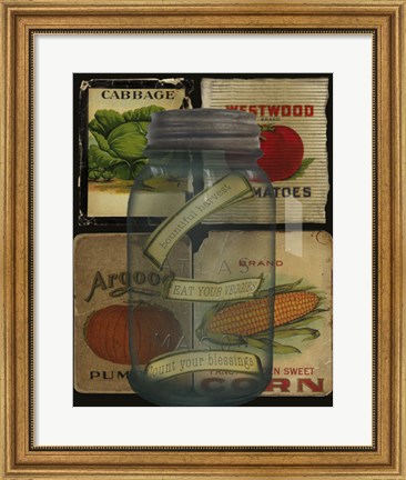 Framed Kitchen Jar Print