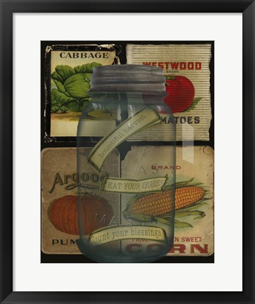 Framed Kitchen Jar Print