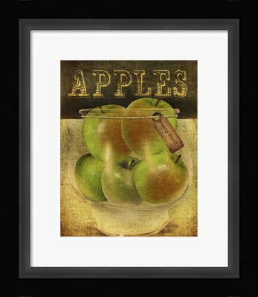 Framed Grannysmith Apples Print
