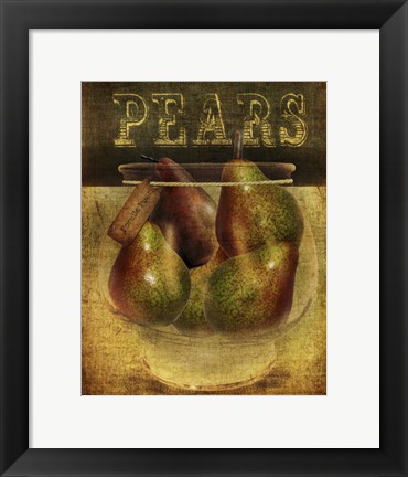 Framed Pears Print