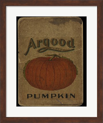 Framed Vintage Pumpkin Print