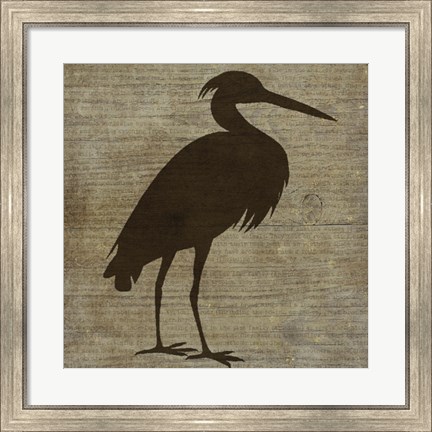 Framed Heron Print