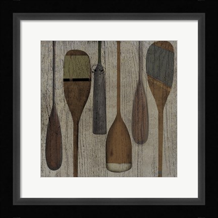 Framed Lake Oars II Print
