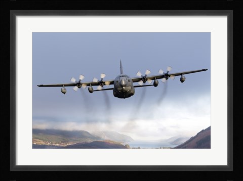 Framed MC-130P Combat Shadow Over Scotland Print
