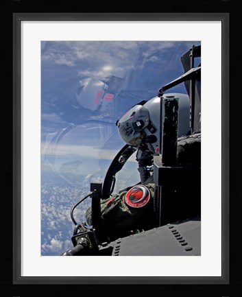 Framed F-15 Eagle Pilot with his Wingman (close up) Print