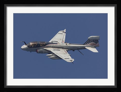 Framed EA-6B Prowler in Flight Over the Arabian Sea Print