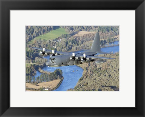 Framed MC-130P Combat Shadow Over Scotland Print