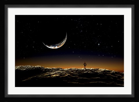 Framed Thin Veil of Gaseous Material Surrounding the Star Vega Print