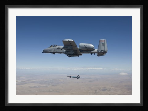 Framed A-10C Thunderbolt Releases a GBU-12 Laser Guided Bomb Print