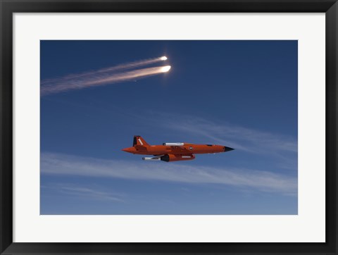 Framed BQM-74 Target Drone Fires Flares Print