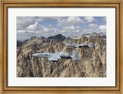 Framed Two A-10 Thunderbolt&#39;s in Central Idaho Print