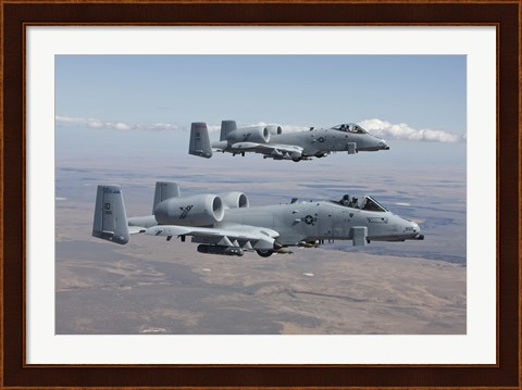 Framed Two A-10 Thunderbolts, Saylor Creek, Idaho Print