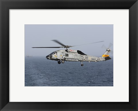 Framed SH-60J Seahawk Over the Arabian Sea Print