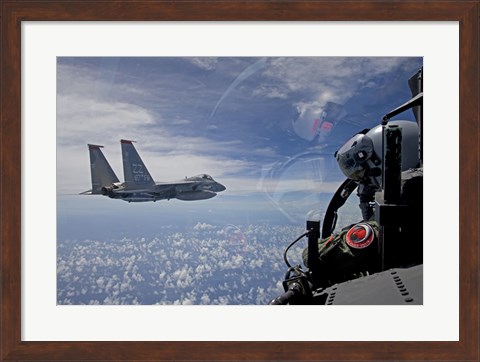 Framed F-15 Eagle Pilot with his Wingman Print