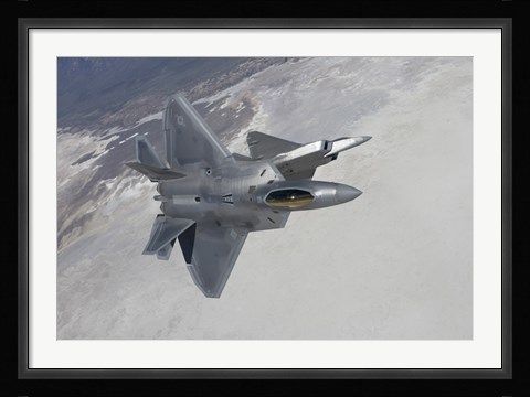 Framed Two F-22 Raptors Maneuver over New Mexico Print