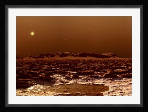 Framed View from the Edge of the Southern Polar Cap of Mars Print