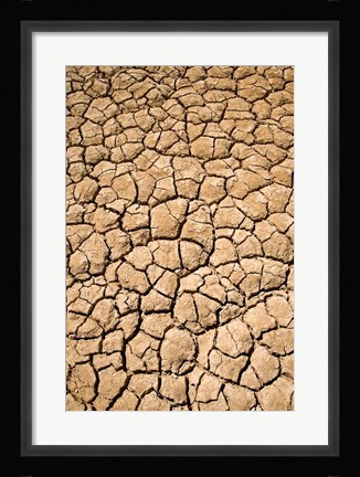 Framed Dry Irrigation Pond, Strzelecki Track, Outback, South Australia, Australia Print