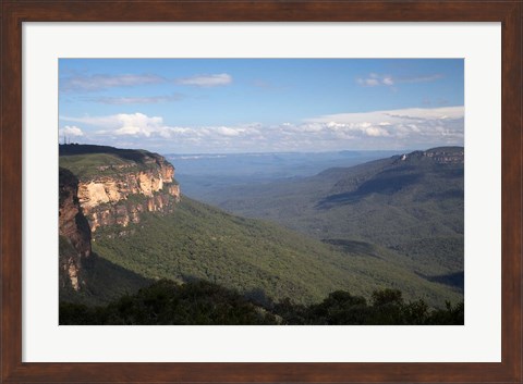 Framed Australia, Blue Mtns, Kings Tableland, Jamison Valley Print