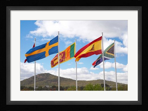 Framed Australia, International Flags, Commonwealth Place Print