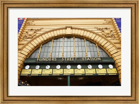 Framed Australia, Melbourne, Flinders Street Train Station Print