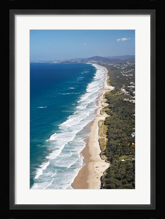 Framed Australia, Queensland, Sunshine Beach coastline Print