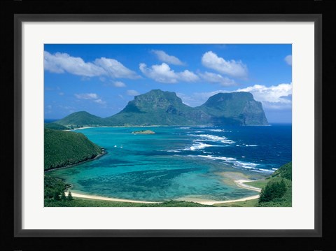 Framed New South Wales lagoon, Lidgbird &amp; Gower, Australia Print