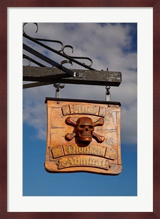 Framed Pub sign, Victoria Dock, Hobart, Australia Print