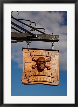 Framed Pub sign, Victoria Dock, Hobart, Australia Print