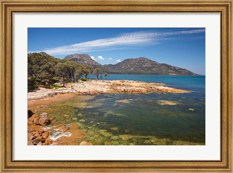 Framed Rocks, Coles Bay, The Hazards, Freycinet, Australia Print
