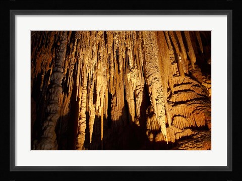 Framed Stalactites, Newdegate Cave, Hastings Caves, Australia Print