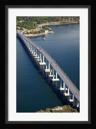 Framed Tasman Bridge, River Derwent, Tasmania, Australia Print
