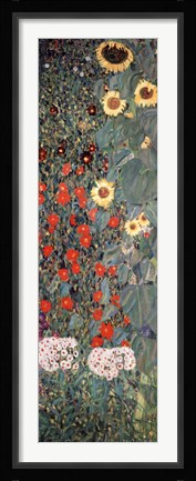 Framed Garden with Sunflowers, c.1906 Print