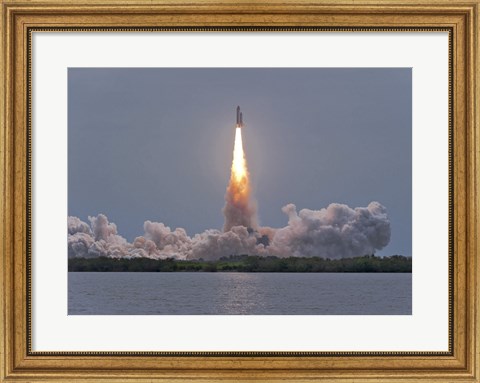 Framed Launch of Space Shuttle Atlantis Print