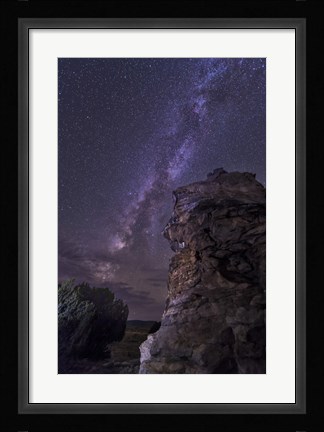 Framed Rocky Hoodoo Against the Milky Way, Oklahoma Print
