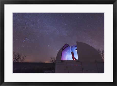 Framed Domed Observatory, Crowell, Texas Print