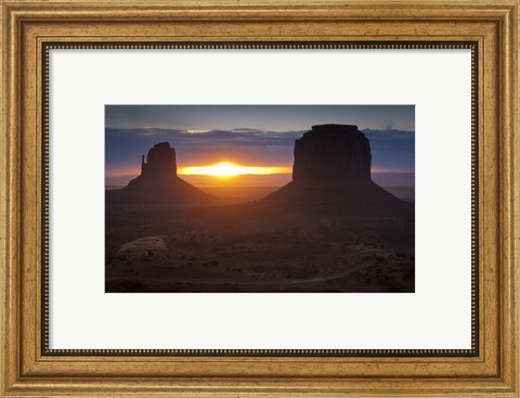 Framed Mitten Formations in Monument Valley, Utah Print