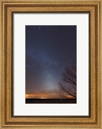 Framed Zodiacal Light and Milky Way over the Texas Plains Print