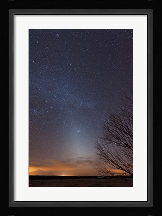 Framed Zodiacal Light and Milky Way over the Texas Plains Print