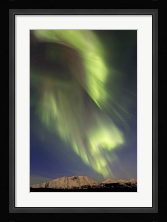 Framed Aurora Borealis over Emerald Lake, Canada Print