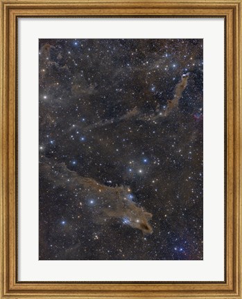 Framed Dusty Nebulae in Cepheus Constellation Print