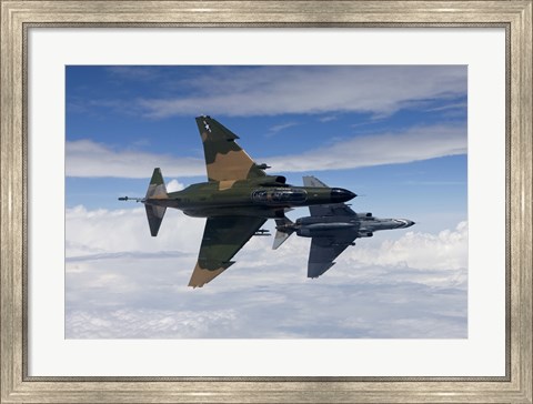 Framed Two QF-4E&#39;s Fly over the Gulf of Mexico Print