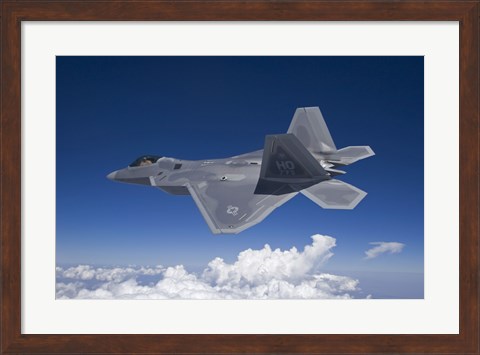 Framed F-22 Raptor over Southern New Mexico Print