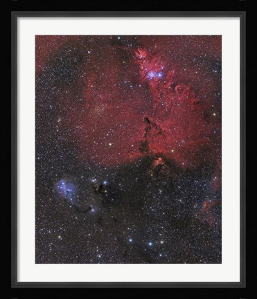 Framed Nebula in Monoceros Print