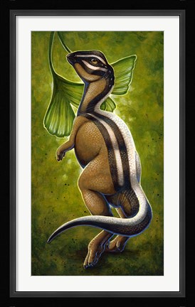 Framed Micropachycephalosaurus Print