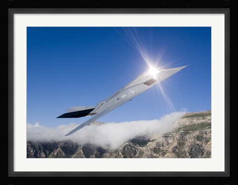 Framed F-117 Nighthawk over New Mexico Print