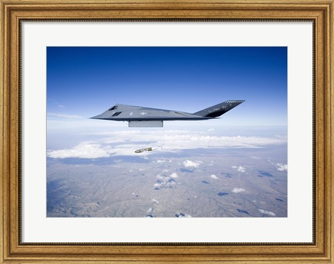 Framed F-117 Nighthawk Releases a GBU-31 JDAM Print
