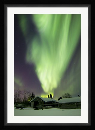 Framed Aurora Borealis and the Big Dipper Whitehorse, Yukon, Canada Print