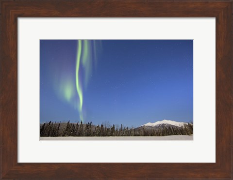 Framed Aurora Borealis near Mayo, Yukon, Canada Print